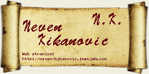 Neven Kikanović vizit kartica